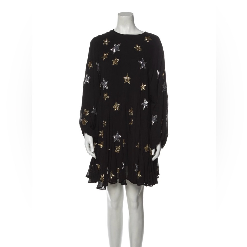 RHODE star sequin shift dress